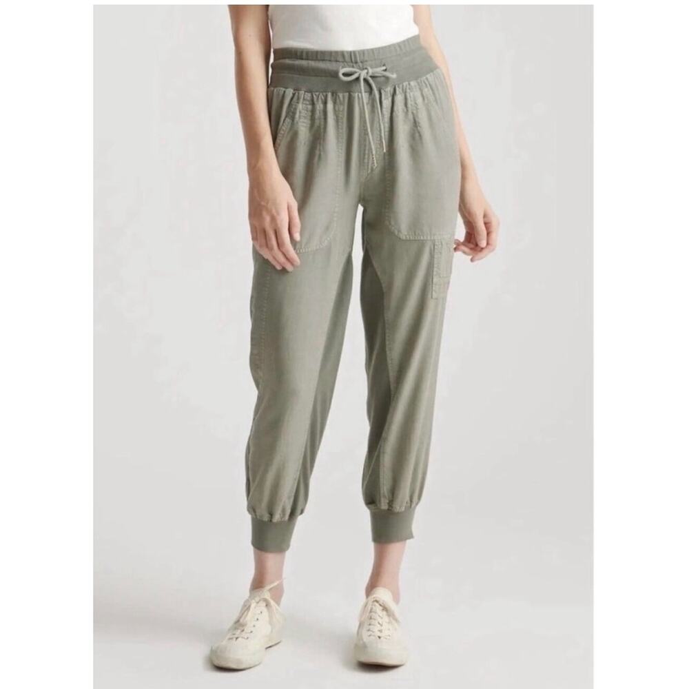 Quince Vintage Wash Tencel Utility Jogger Size L Women’s Olive Green